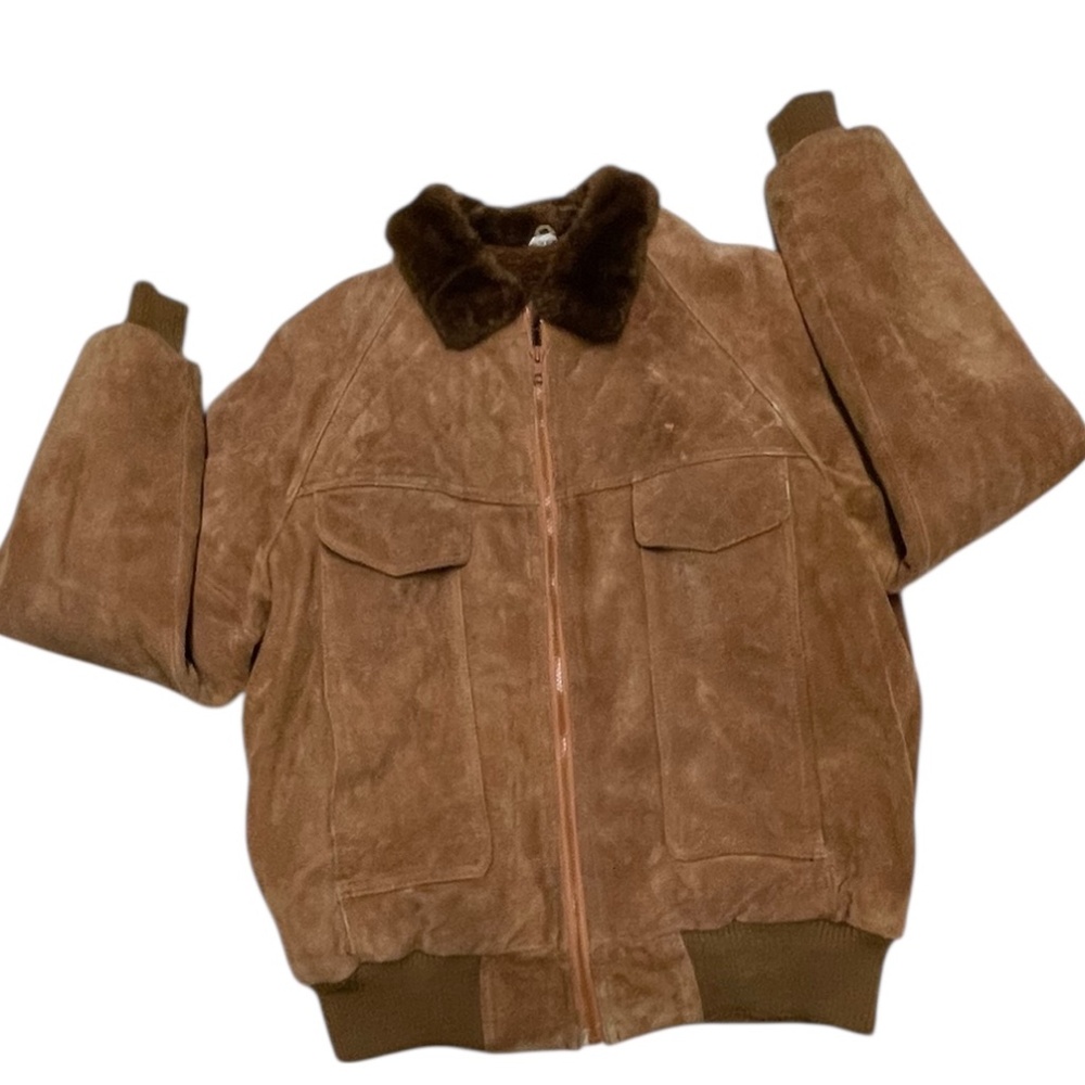 Vintage Men's Richman Brothers Suede Leather Bomber Jacket Size 42